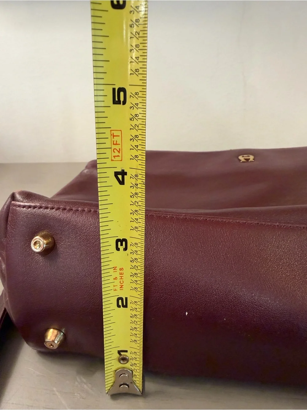 Vintage Etienne Aigner Classic Dark Burgundy Oxblood Leather Shoulder Bag Purse